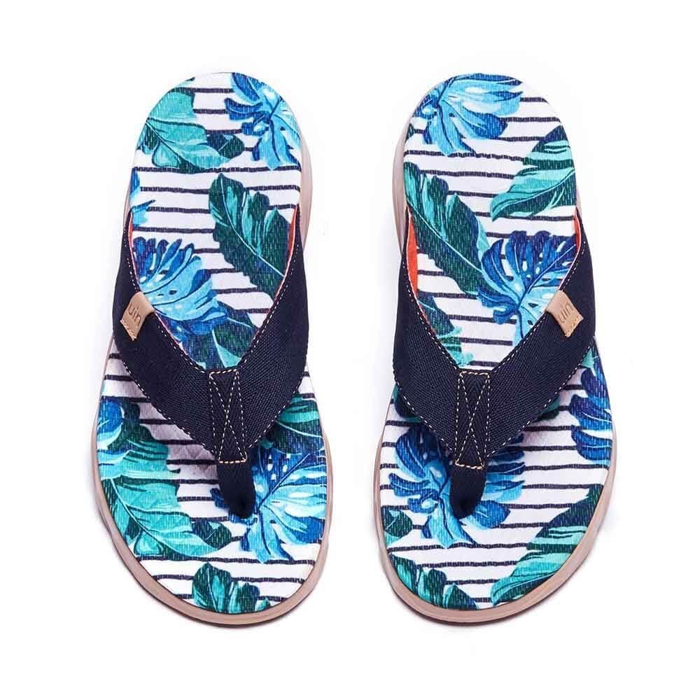 UIN Men's Flip Flops Thong Beach Summer Casual Comfort Slippers (JUNGLE)